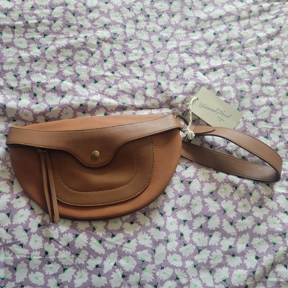 Universal Thread Faux Leather Cognac Fanny Pack
